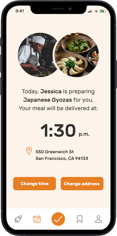 omnifood iphone app delivery screen